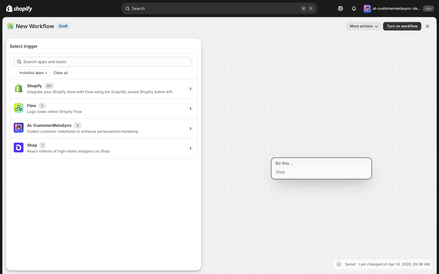 Shopify Flow Dashboard