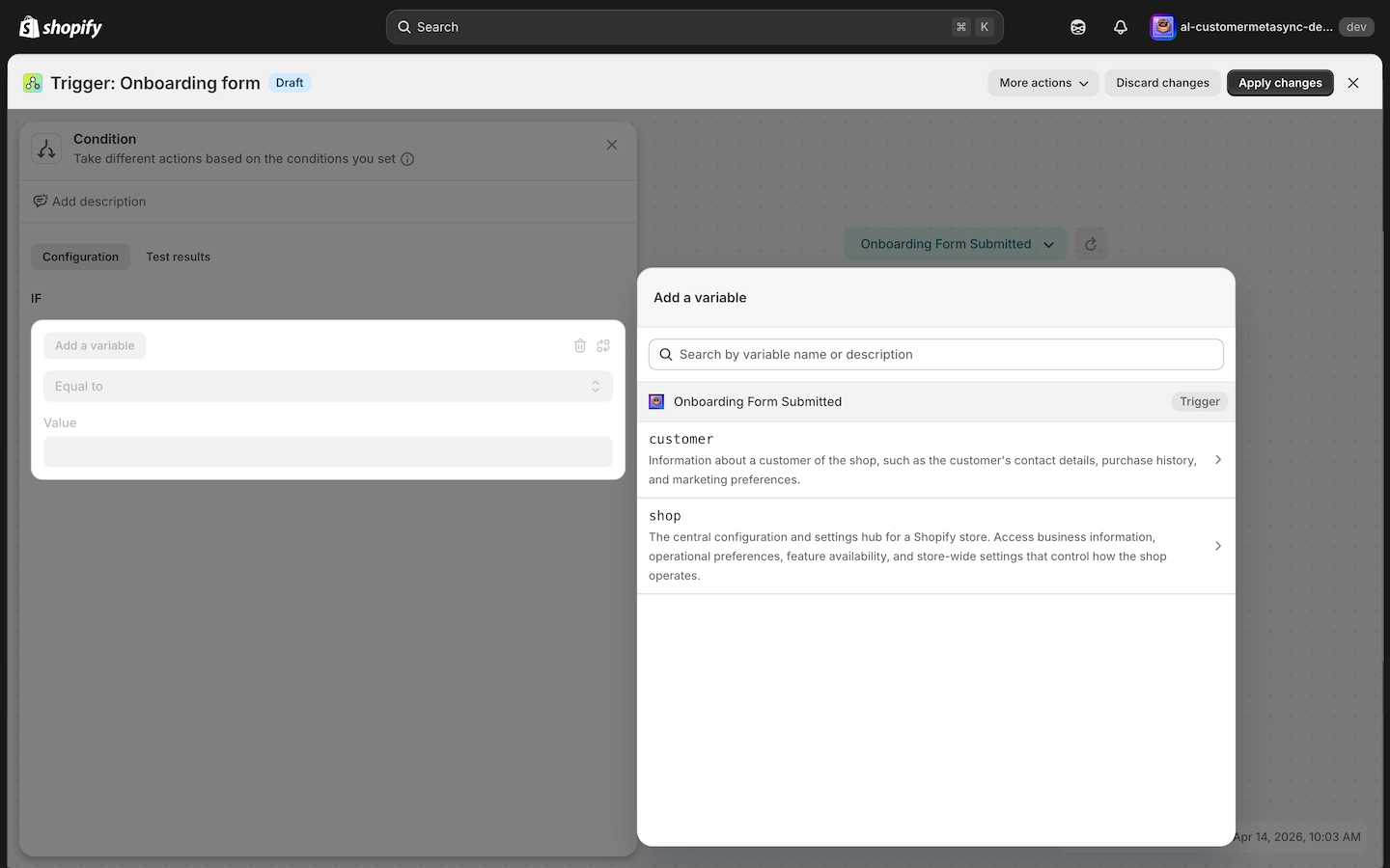 Available Objects for Onboarding Form
