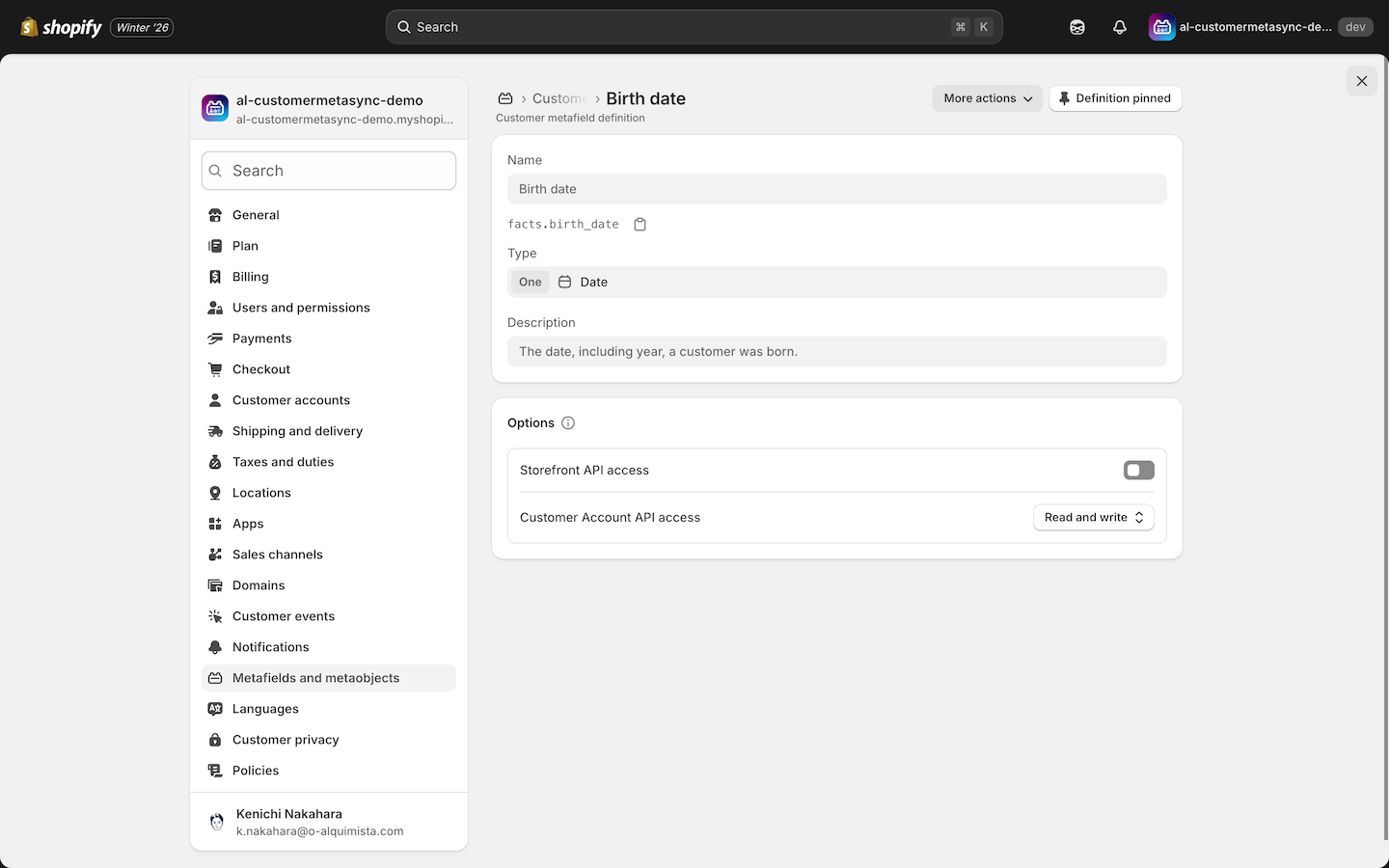Birthday form example