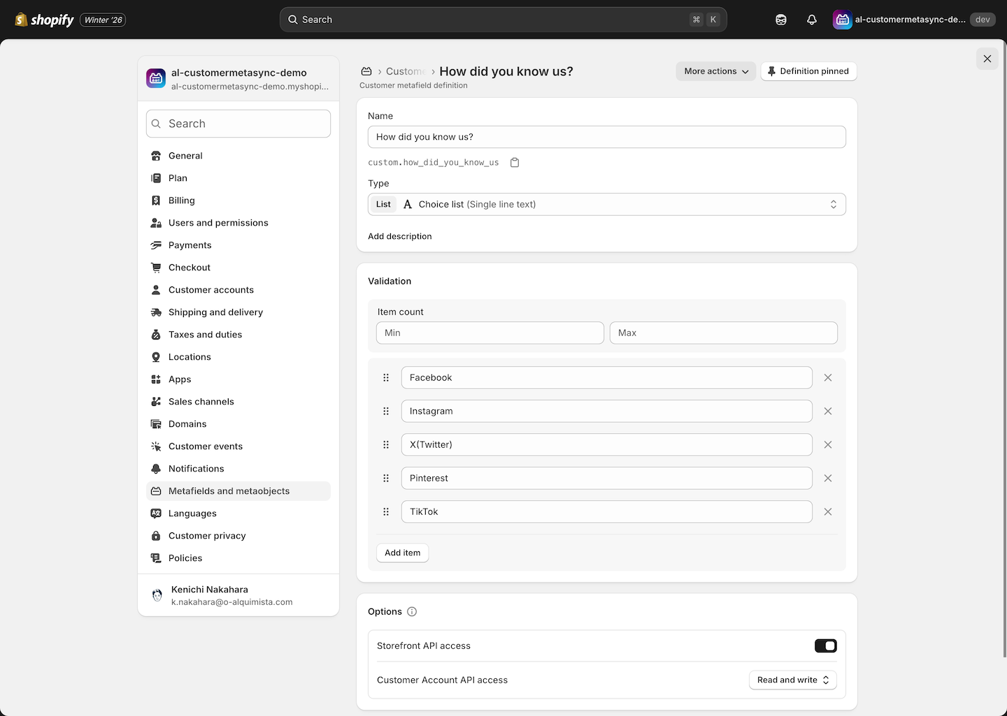 Multi-select form example
