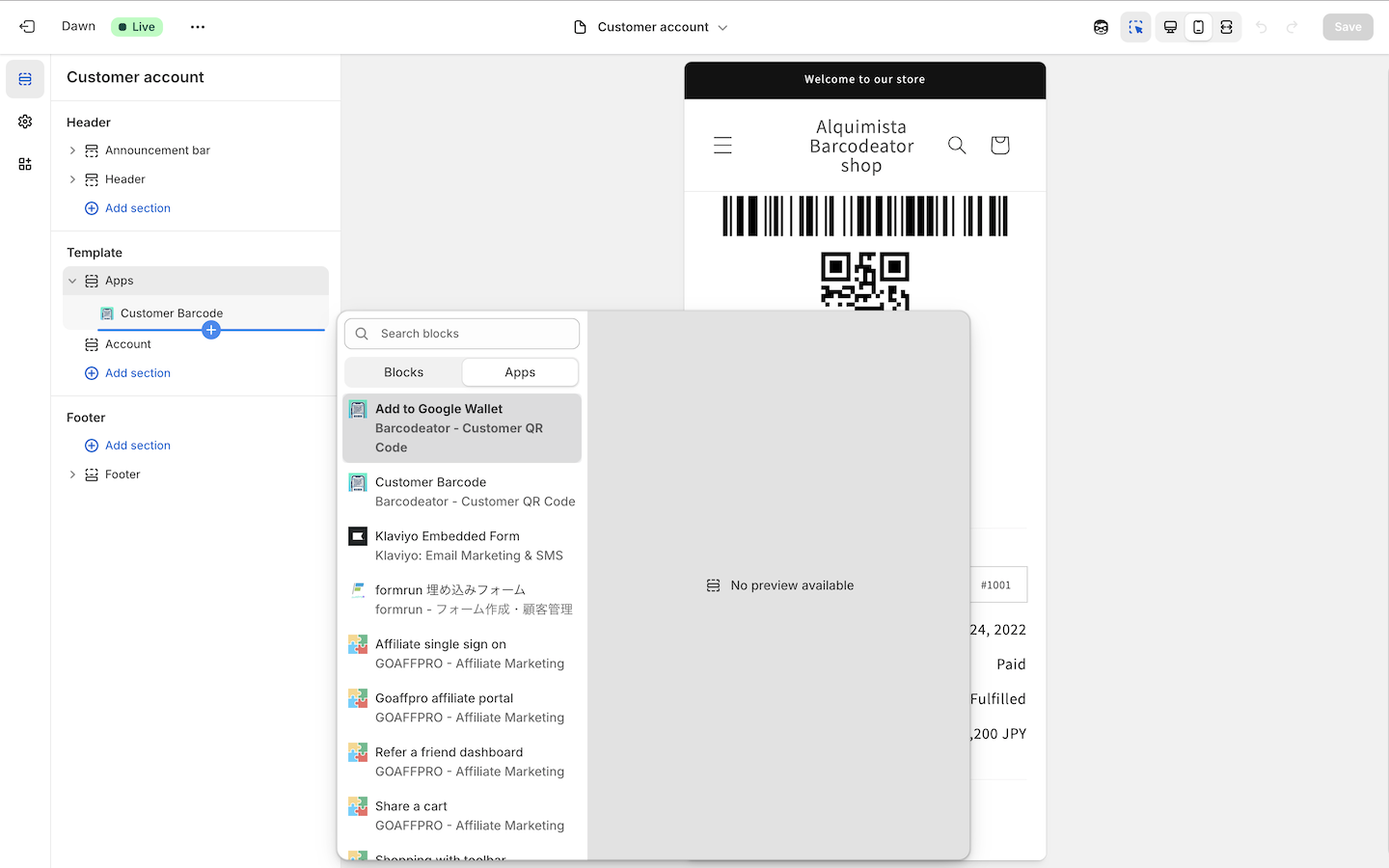 Add App Section