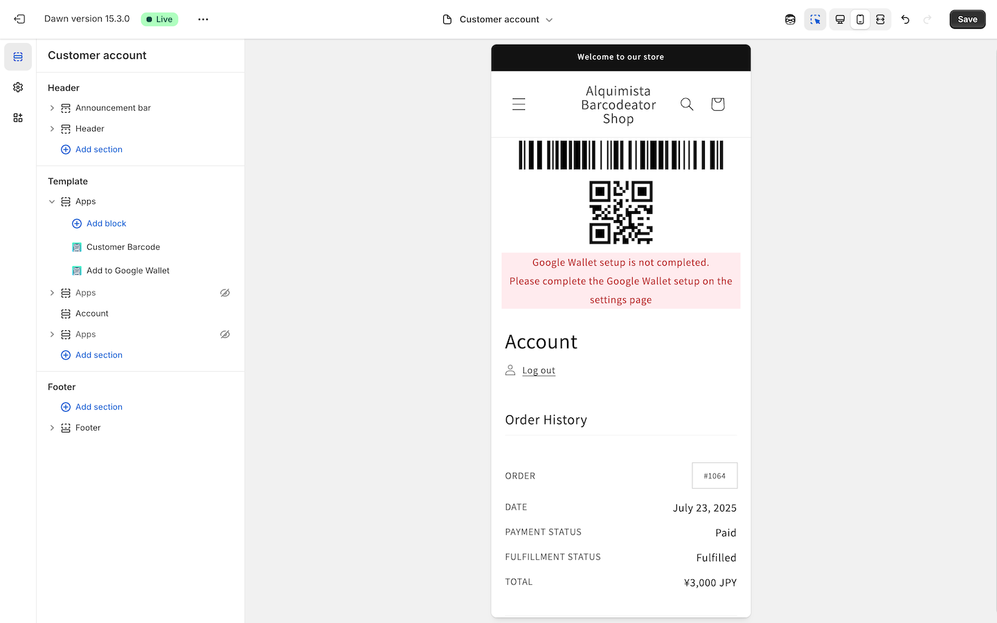 Google Wallet Setup Error