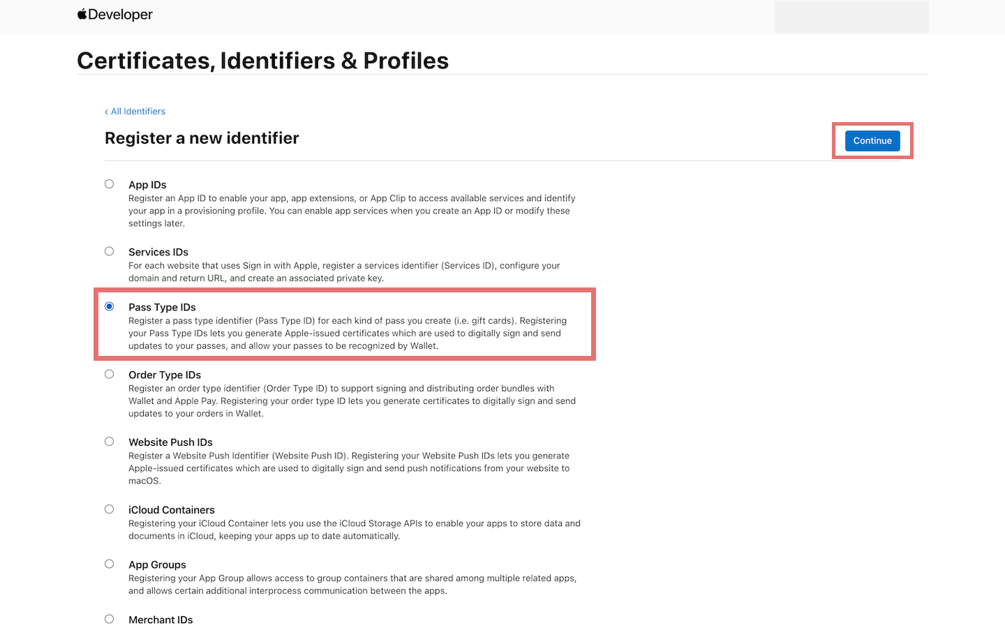 Register a New Identifier