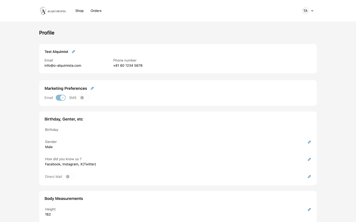 Displayed on storefront (read-only)