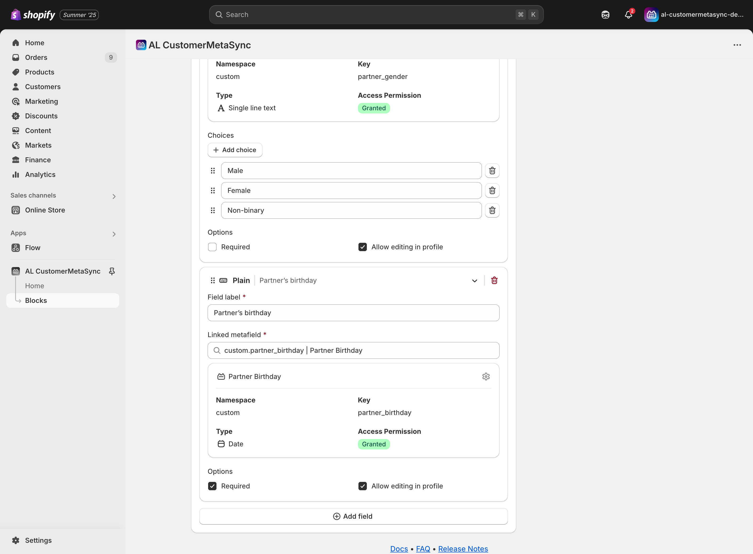 Create form block