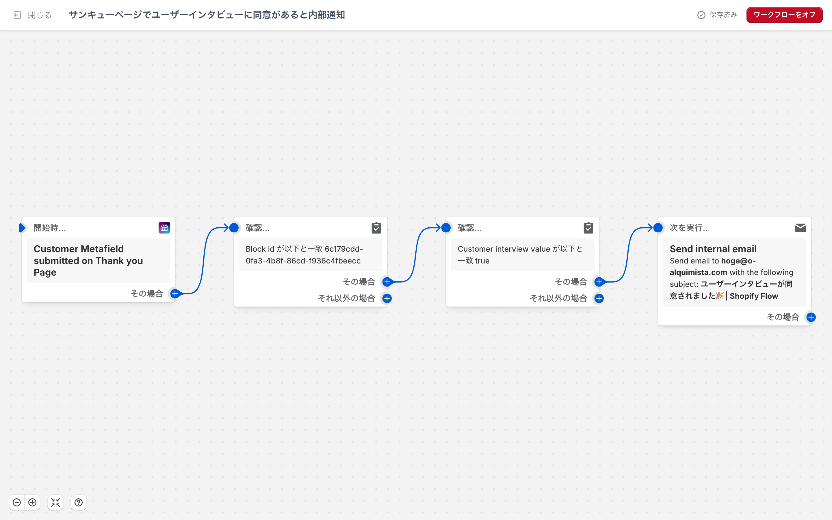 Setup internal notification
